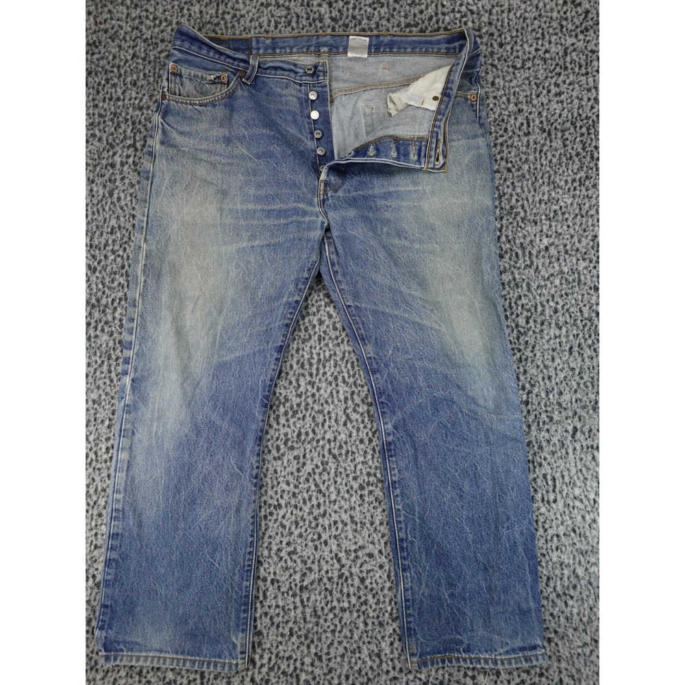 Levi's 501 Original Fit Jeans Mens 38x30 Blue Straight Leg Button Fly Denim